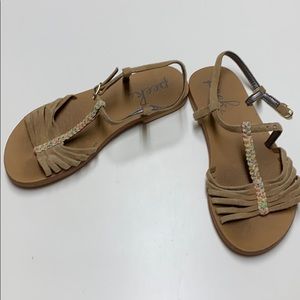 Peek Girls Brown Sandal Size 13